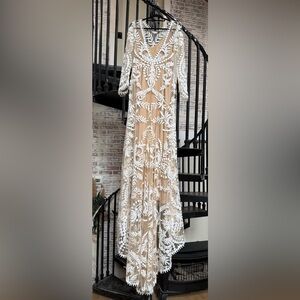 Gorgeous Embroidered Boho Wedding Dress